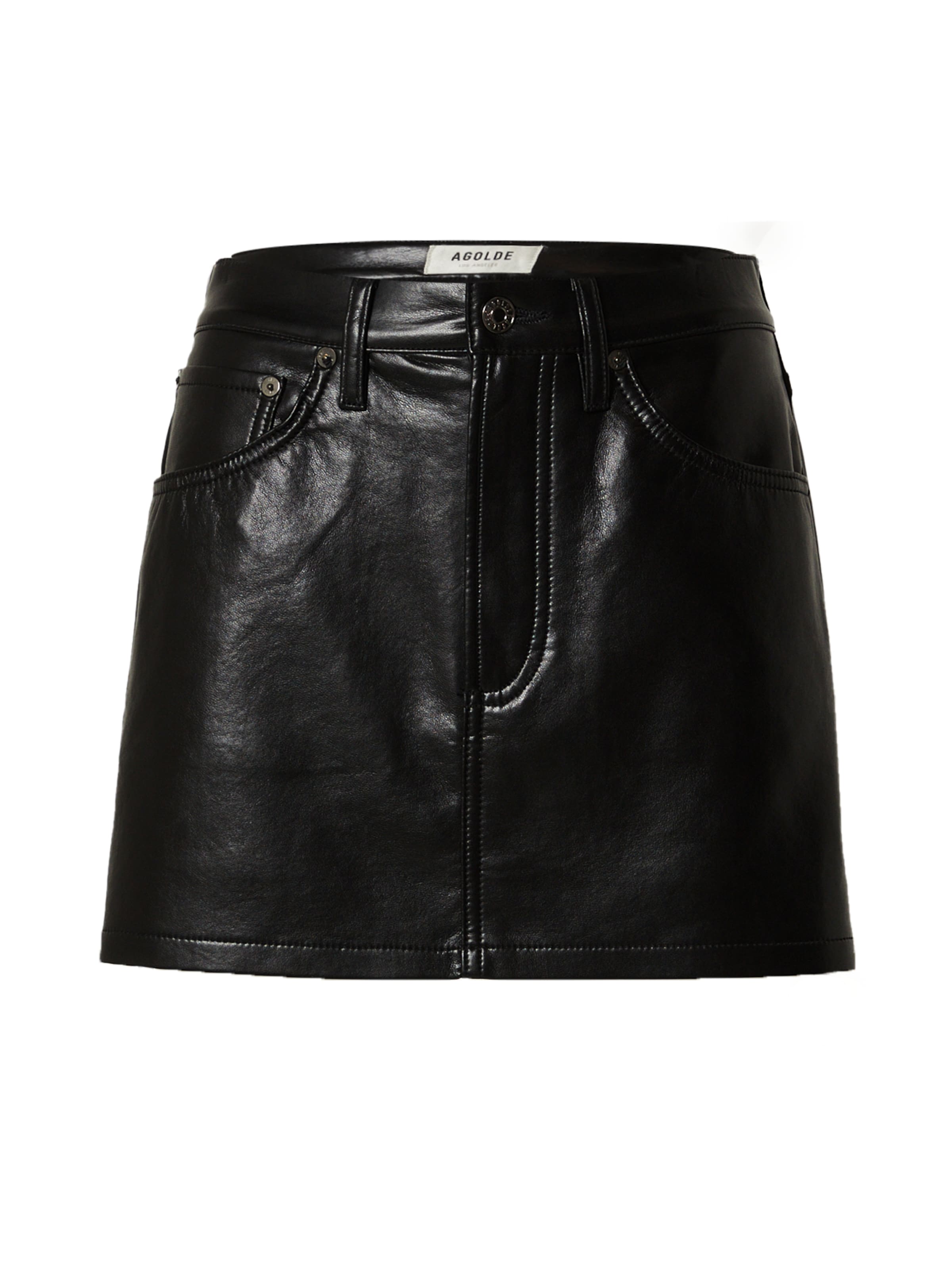 Gonna 'Liv' di AGOLDE in nero: frontale