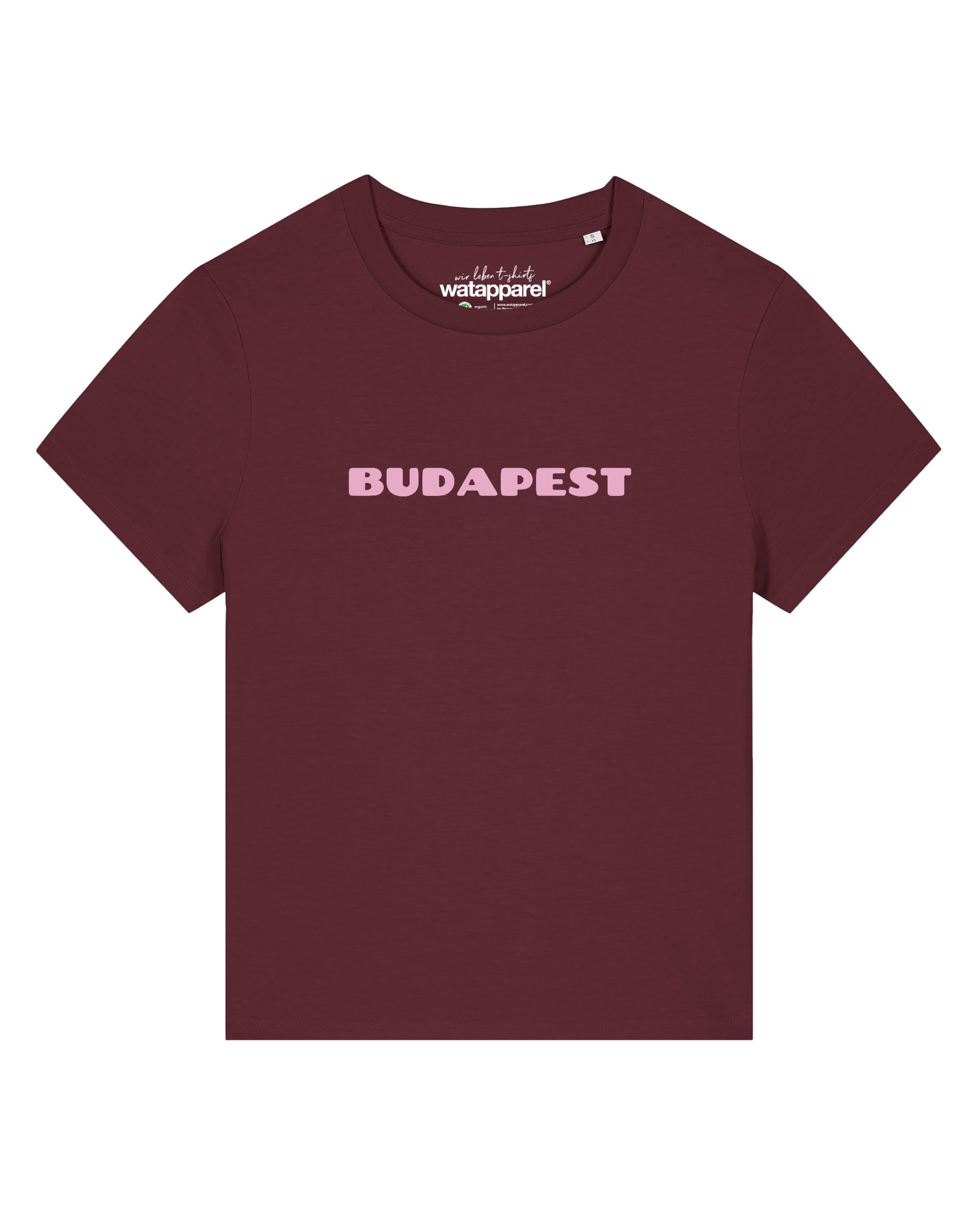 Watapparel T-Shirt 'Budapest Flora' in XXL in hellpink / bordeaux, Produktansicht