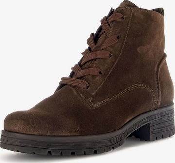 GABOR Lace-Up Ankle Boots in Brown: front