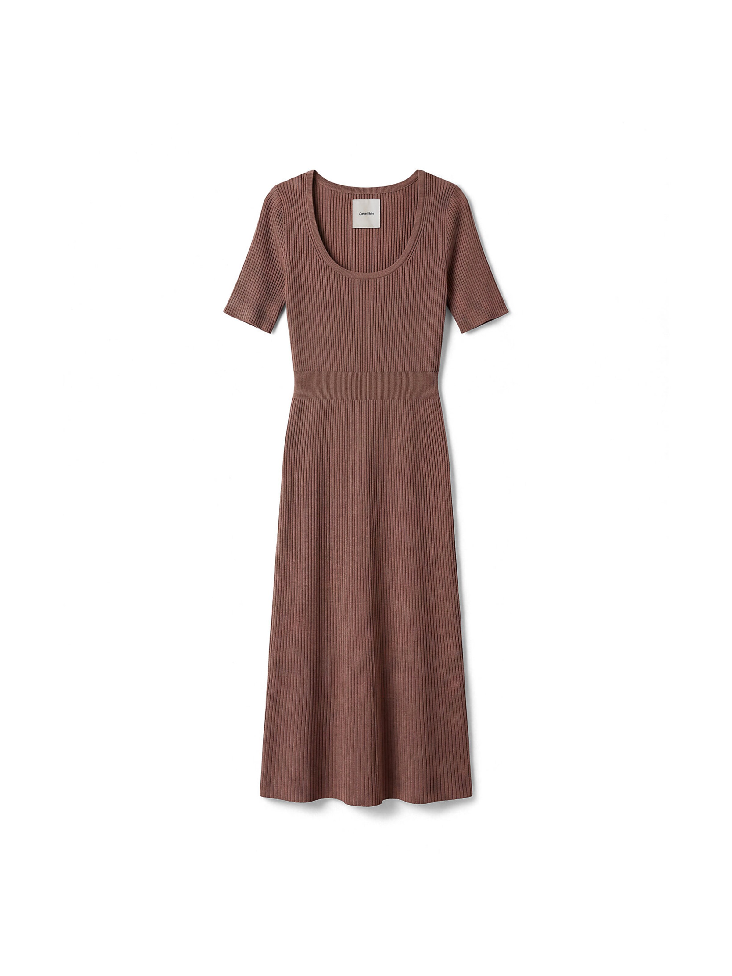 Calvin Klein Dress in Brown: front