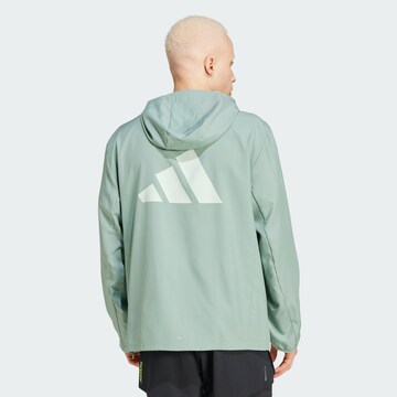 ADIDAS PERFORMANCE Athletic Jacket 'Run It' in Green: front