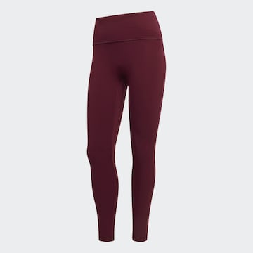 ADIDAS PERFORMANCE Skinny Sporthose 'Studio All Me' in Rot