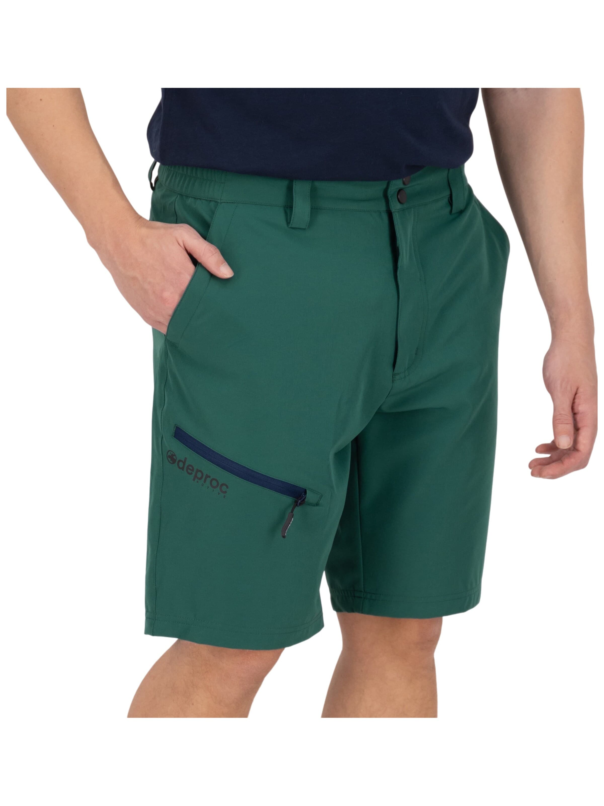 Slimfit Pantaloni per outdoor 'Trekkingshorts Kentville MEN Bermuda Outdoorhose Funktionshose Shorts' di deproc in verde