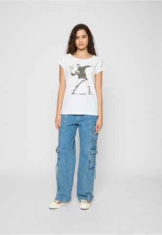 Merchcode - Camiseta 'Flower Bomb' en blanco