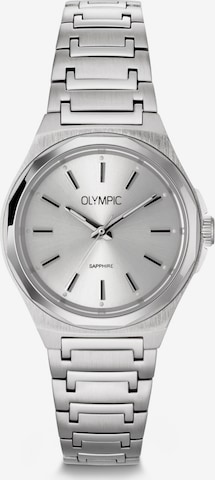 Montre à affichage analogique Olympic en argent : devant
