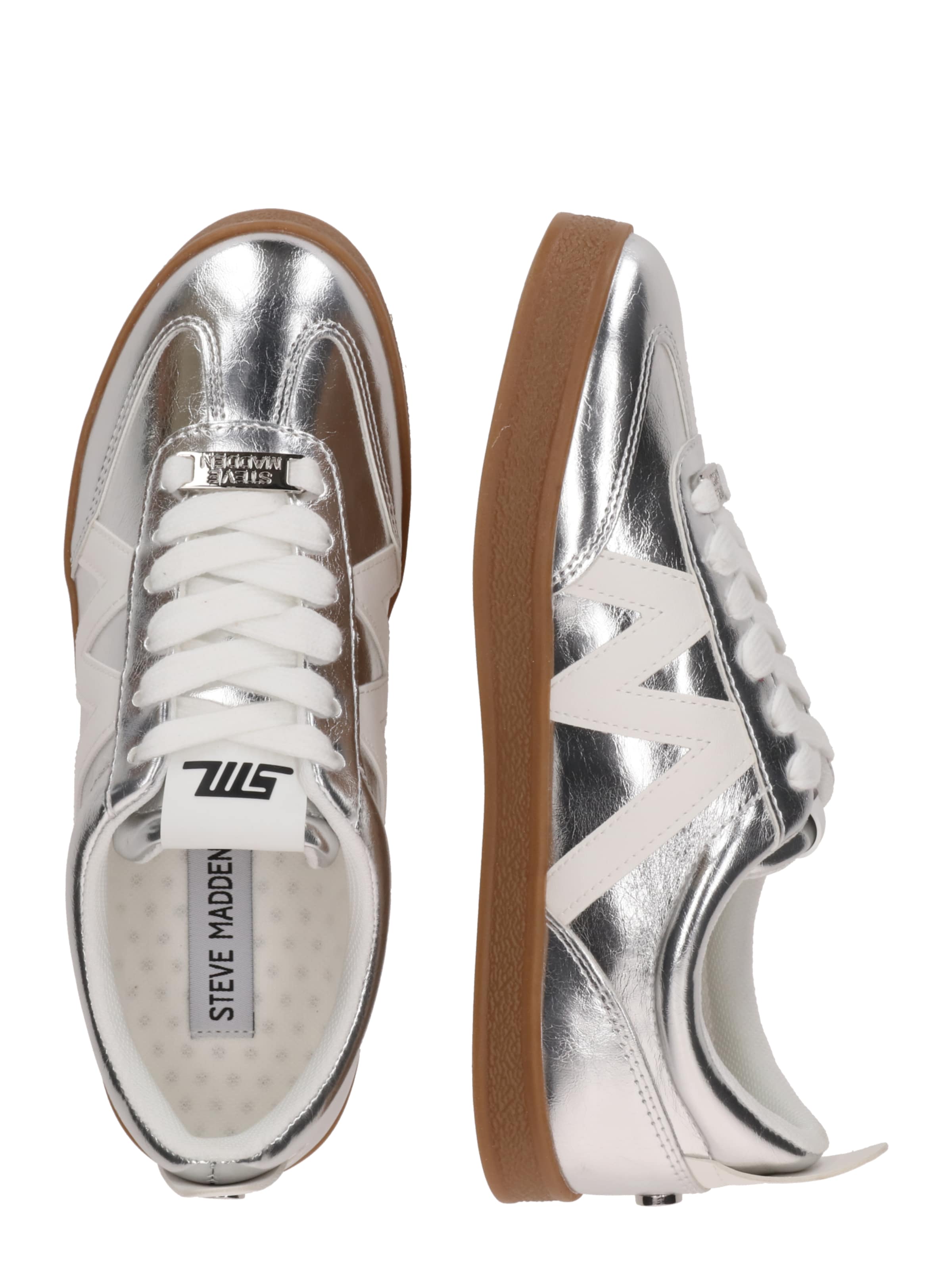 STEVE MADDEN Nizke superge 'Degree' | srebrna barva