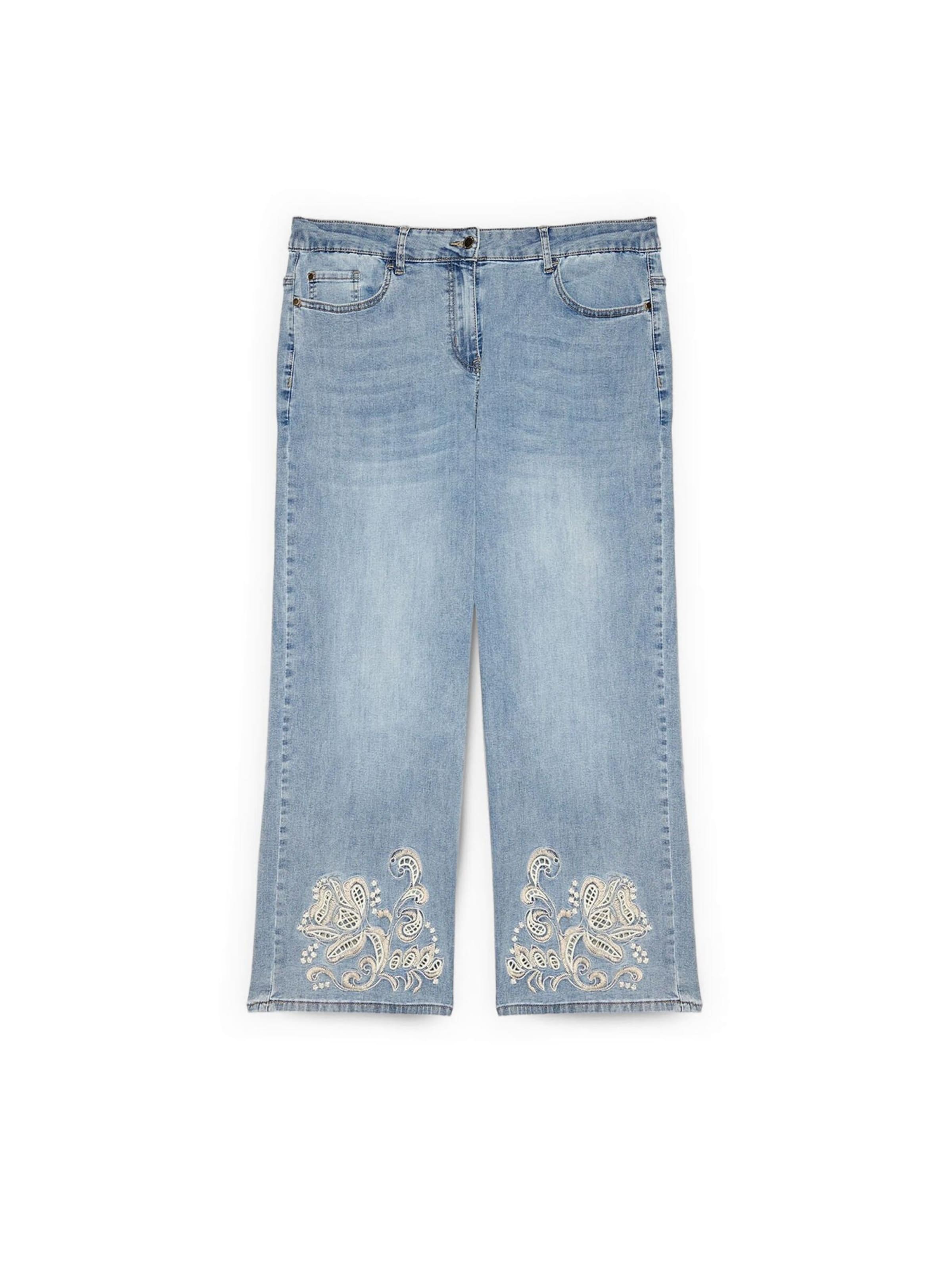 Fiorella Rubino Tapered Jeans in Blue: front