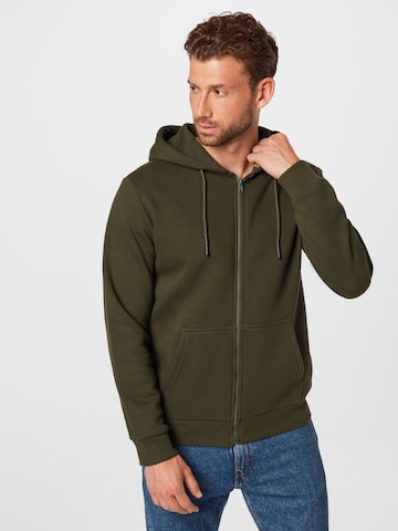 Only & Sons Regular Fit Sweatjakke 'Ceres' i grøn: forside