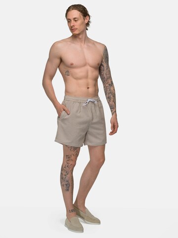 Shorts de bain 'Seersucker' Vercate en marron