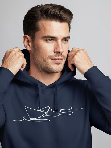 Neverless Sweatshirt 'Paperschiff'‌‌‌‌‌‌‌ in Blau