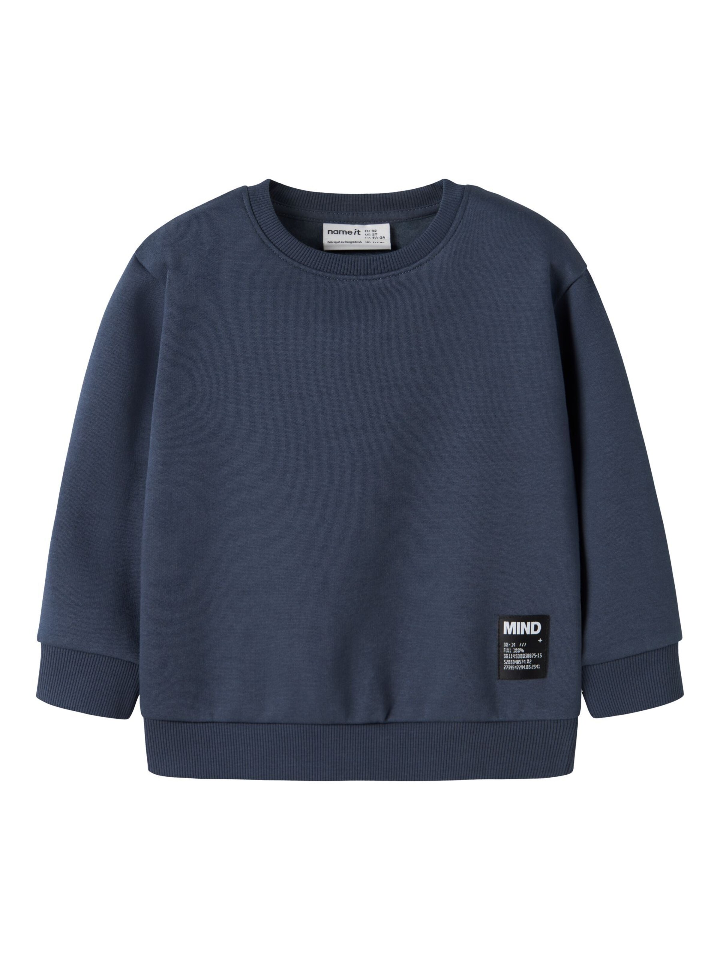 Sweat NAME IT en bleu : devant