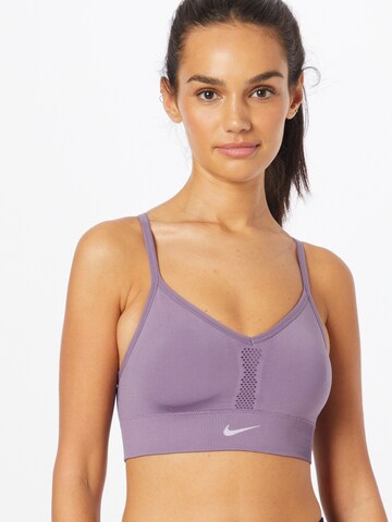 NIKE Regular Sports Bra 'Indy' in Purple: front