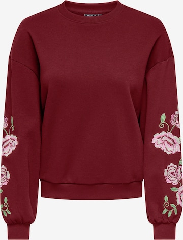 ONLY Sweatshirt 'ONLBROOKLYN' in Red: front