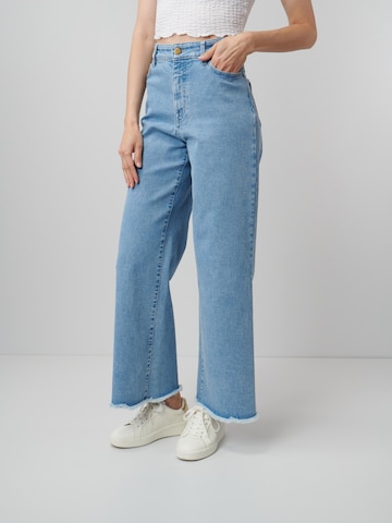 Flared Jeans '6344' di W. Wegener in blu: frontale