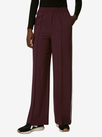 Wide leg Pantaloni di Marks & Spencer in rosso: frontale