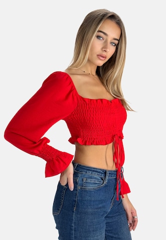 Chemisier Elara en rouge