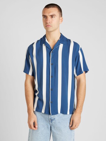 Coupe regular Chemise 'JEFF' JACK & JONES en bleu : devant