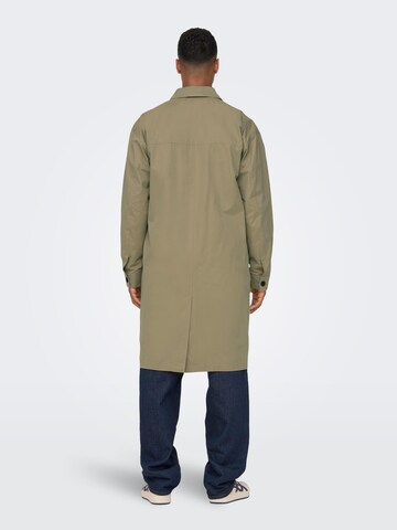 Only & Sons Between-seasons coat 'Malcom' in Beige