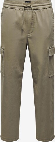 Only & Sons Cargo Pants in Brown: front