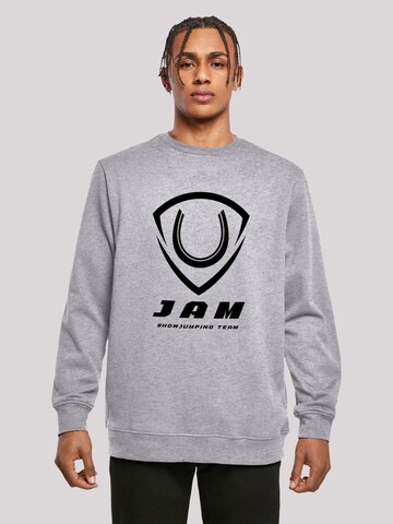 F4NT4STIC Sweatshirt 'Jam Showjumping' in Grey: front
