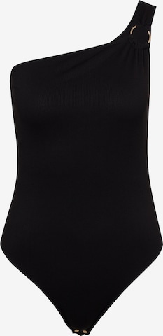 Orsay Shirt Bodysuit in Black: front