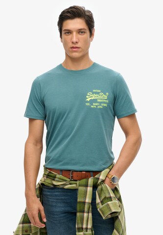 T-Shirt Superdry en bleu : devant
