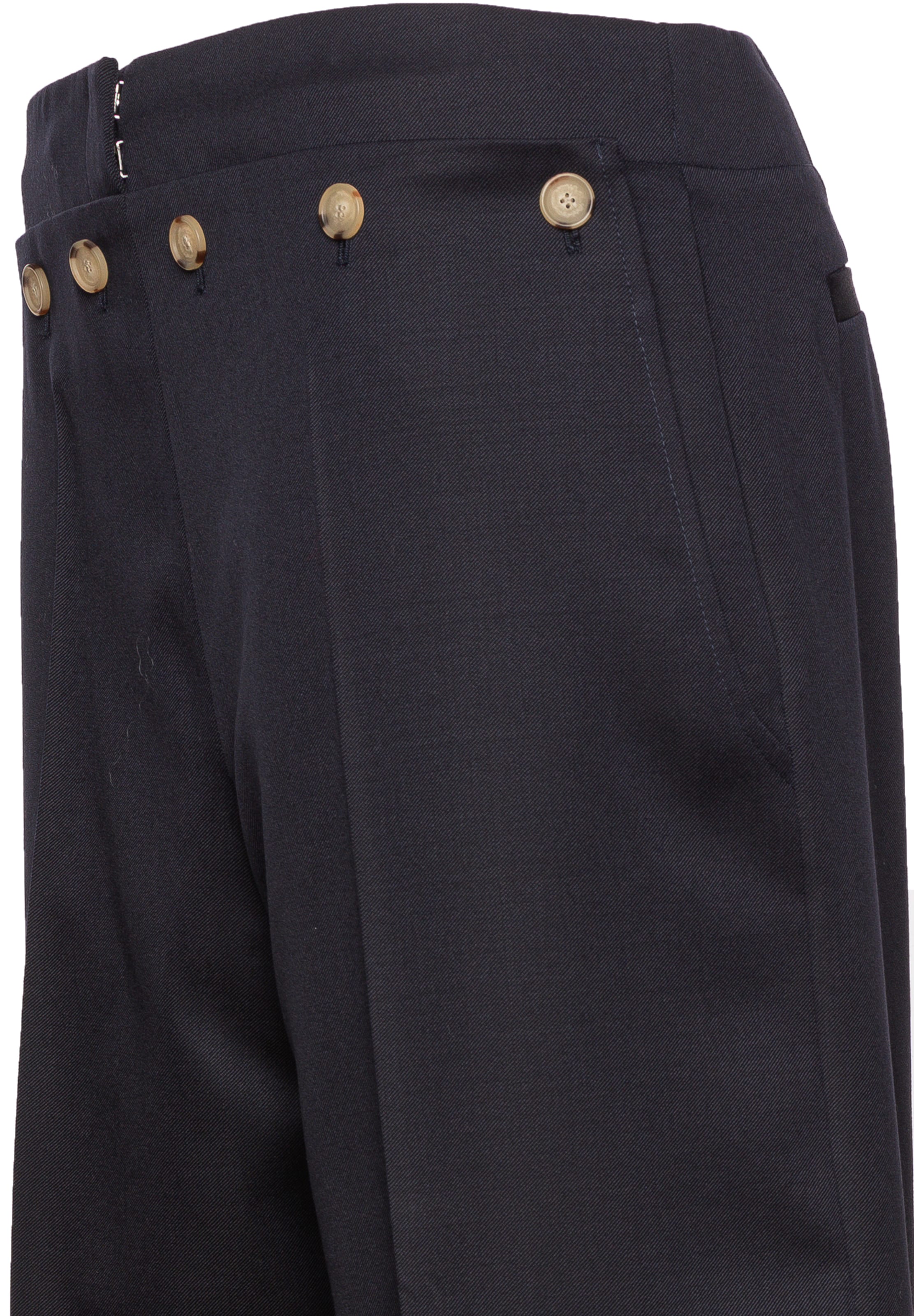 BOSS Wide leg Pleated Pants 'Taora' in Blue