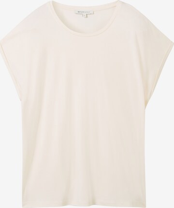 T-shirt TOM TAILOR DENIM en blanc : devant