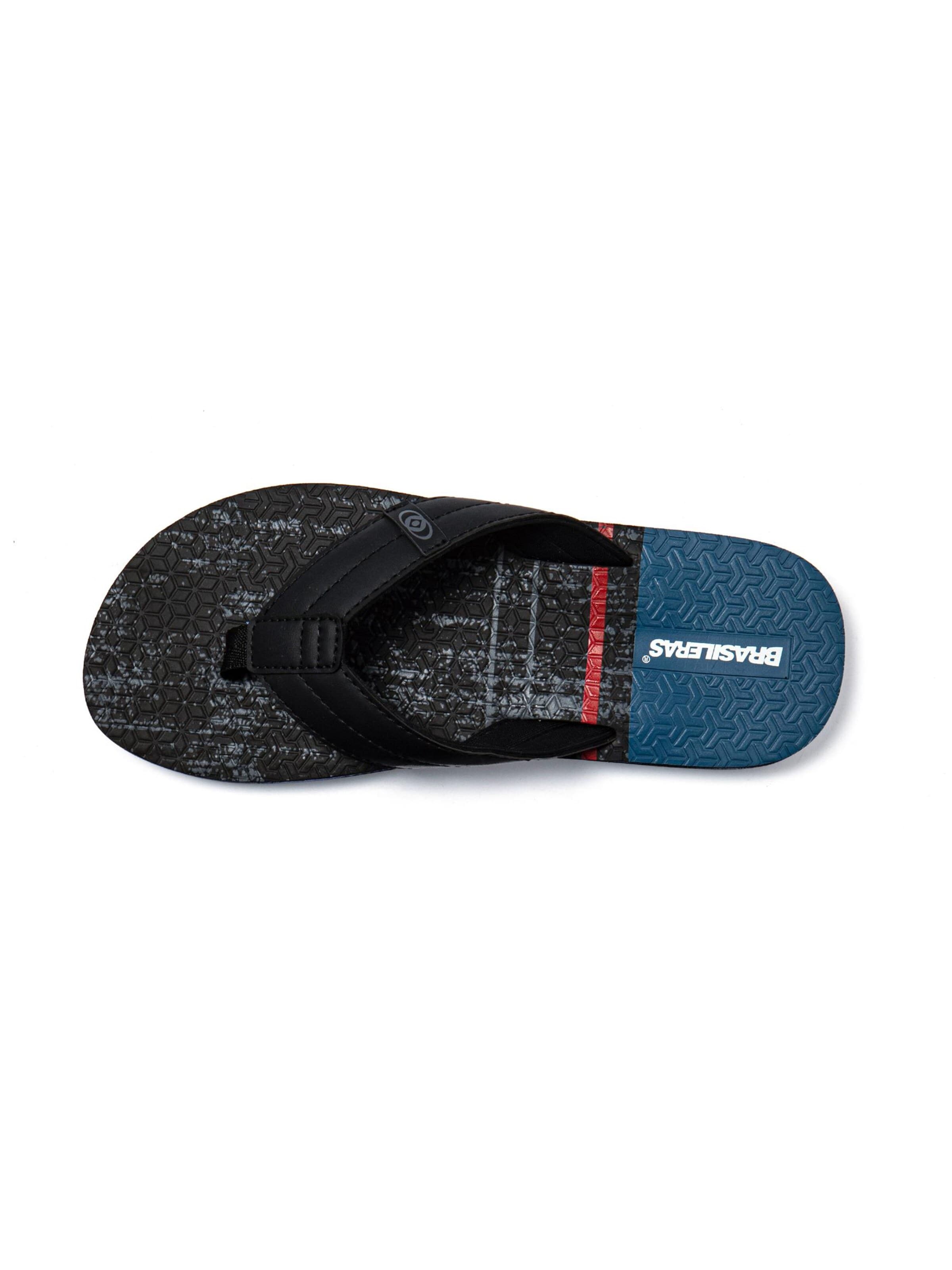 Brasileras T-bar sandals 'Ocean' in Black