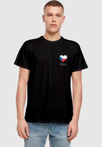 Merchcode Shirt 'Football - Czech' in Zwart: voorkant