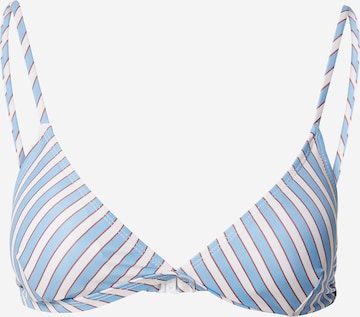 BeckSöndergaard Triangle Bikini Top 'Aloha Estee' in Blue: front
