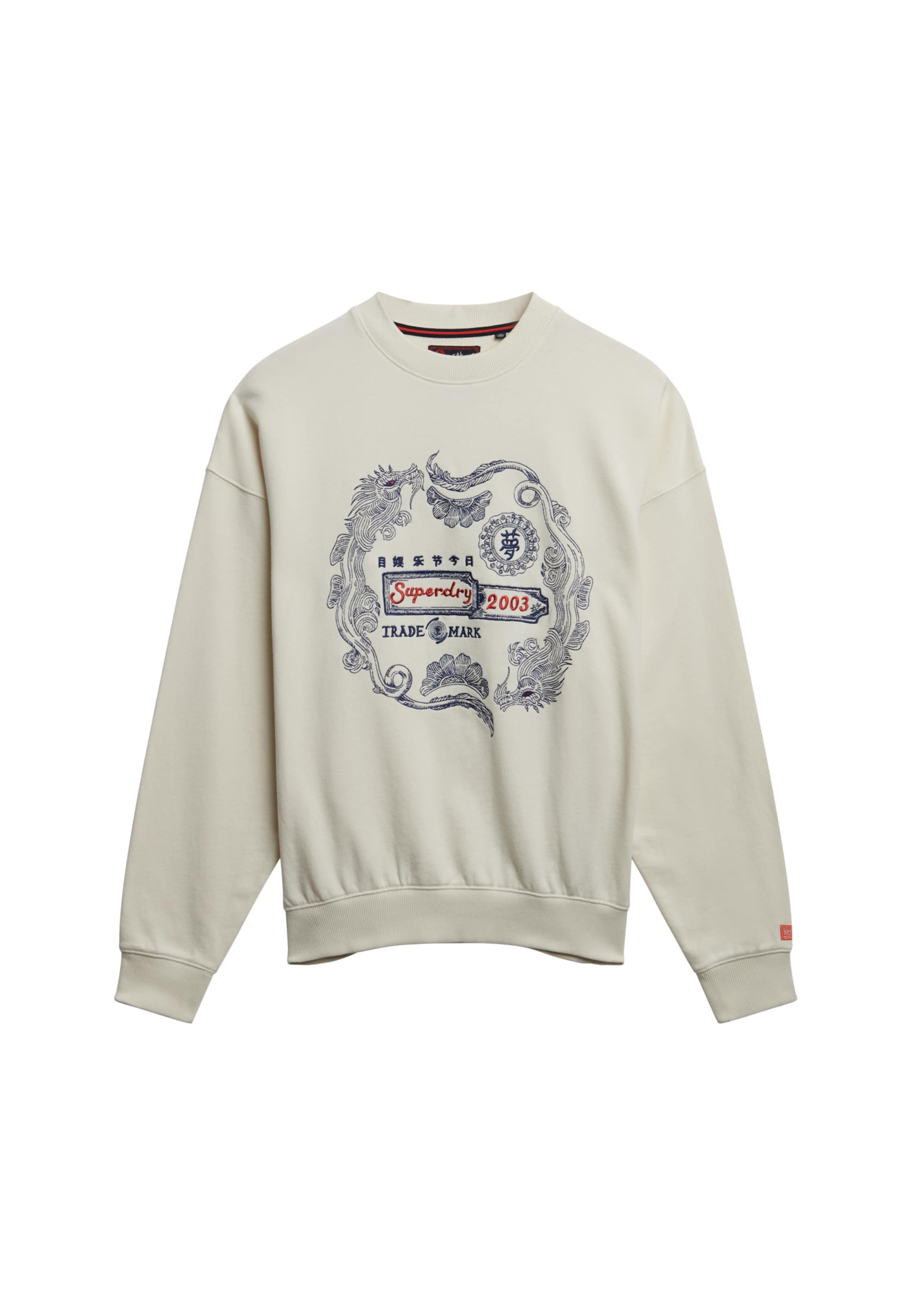 Superdry Sweatshirt 'Tokyo Narrative' in Wit: voorkant