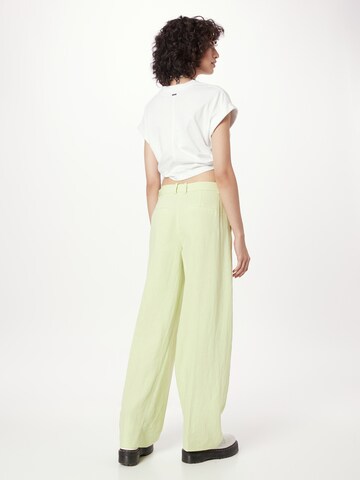 Wide Leg Pantalon à plis 'DESK' DRYKORN en jaune