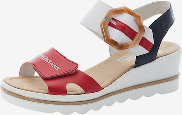 Rieker - Sandalias en rojo: frente