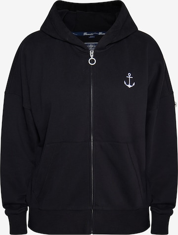 DreiMaster Maritim Sweat jacket 'Kilata' in Black: front