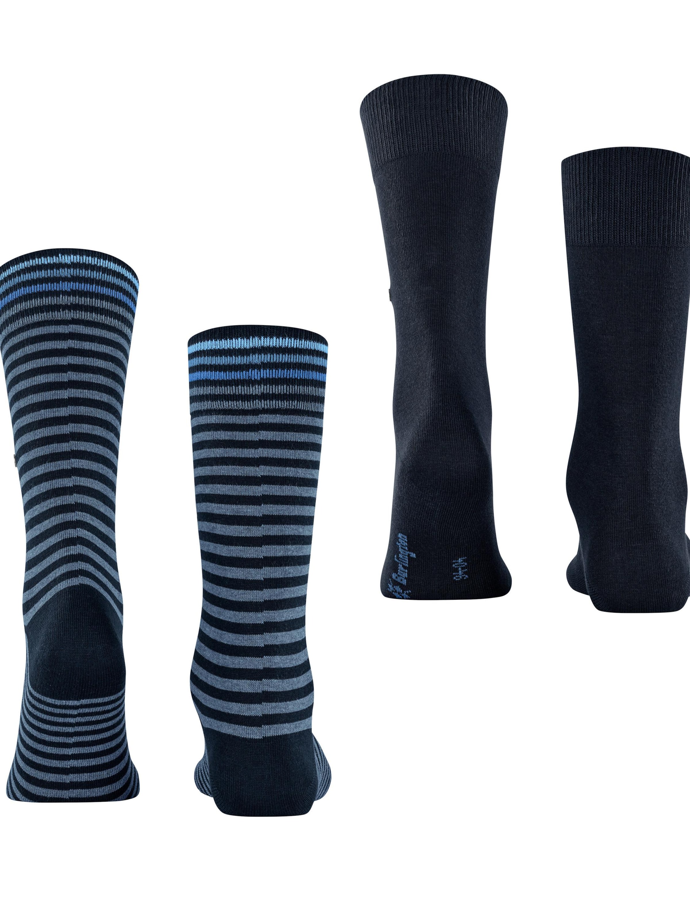 BURLINGTON Socks 'Everyday Stripe 2-Pack' in Blue