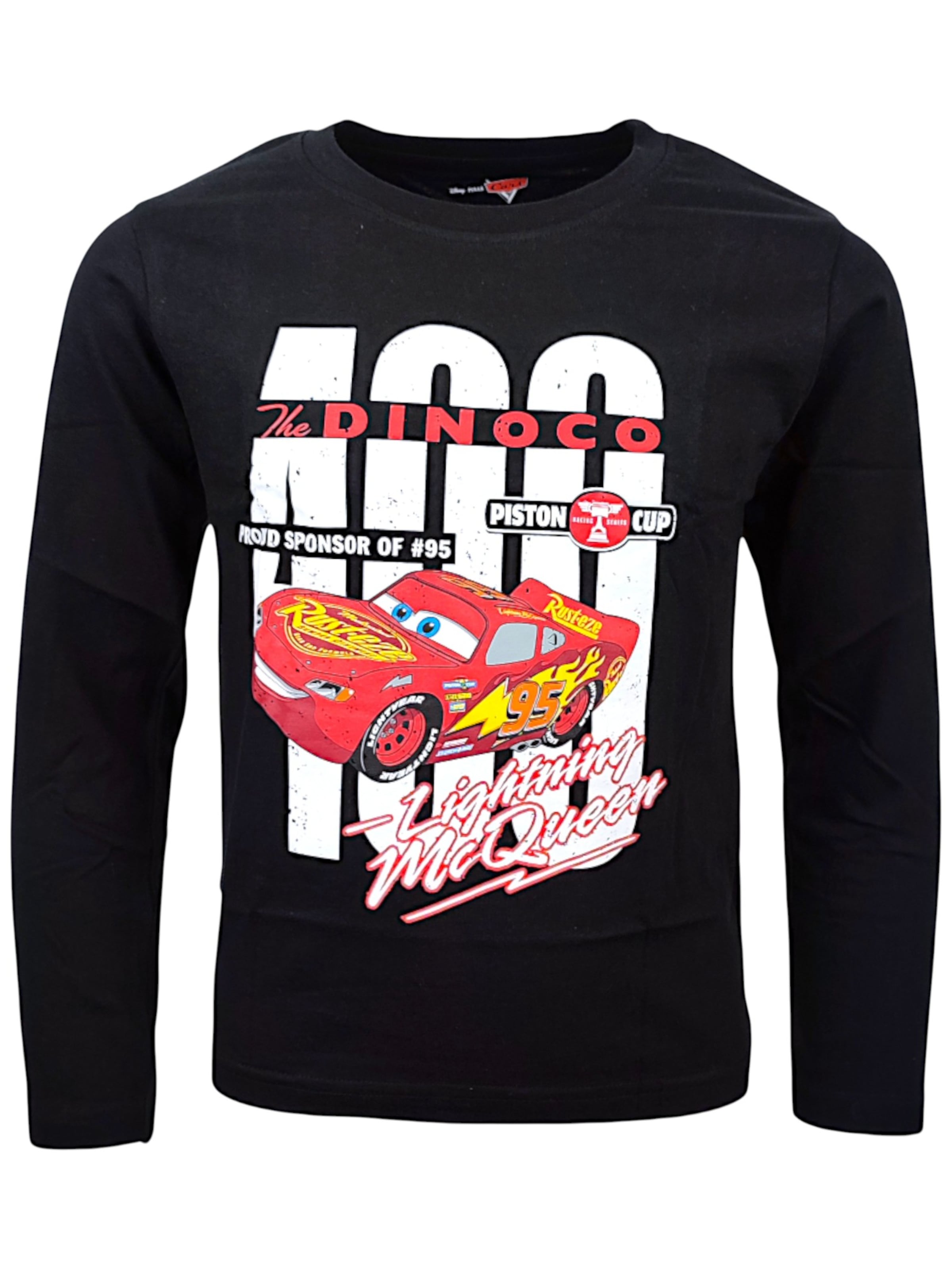 Disney Cars Shirt 'Disney Cars Lightning McQueen' in Black: front