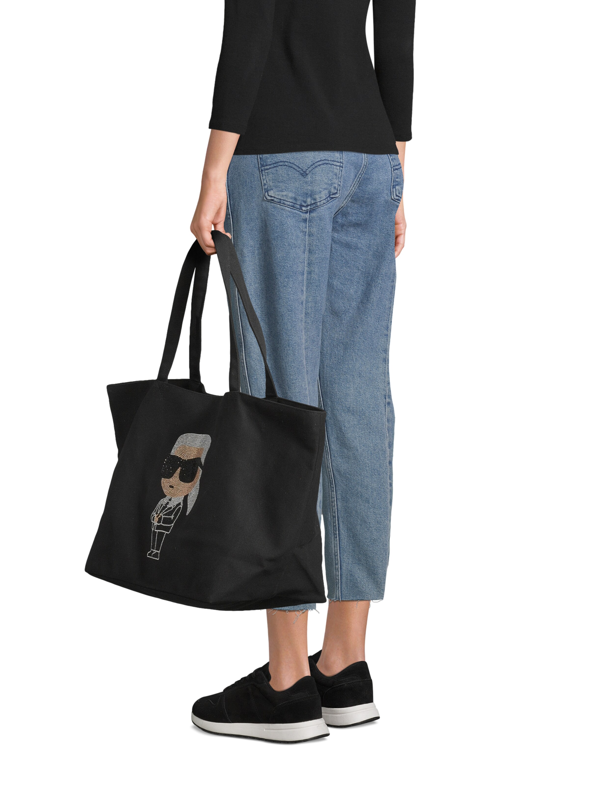 Karl Lagerfeld "Чанта тип ""Shopper""" 'Ikon' в черно: отпред