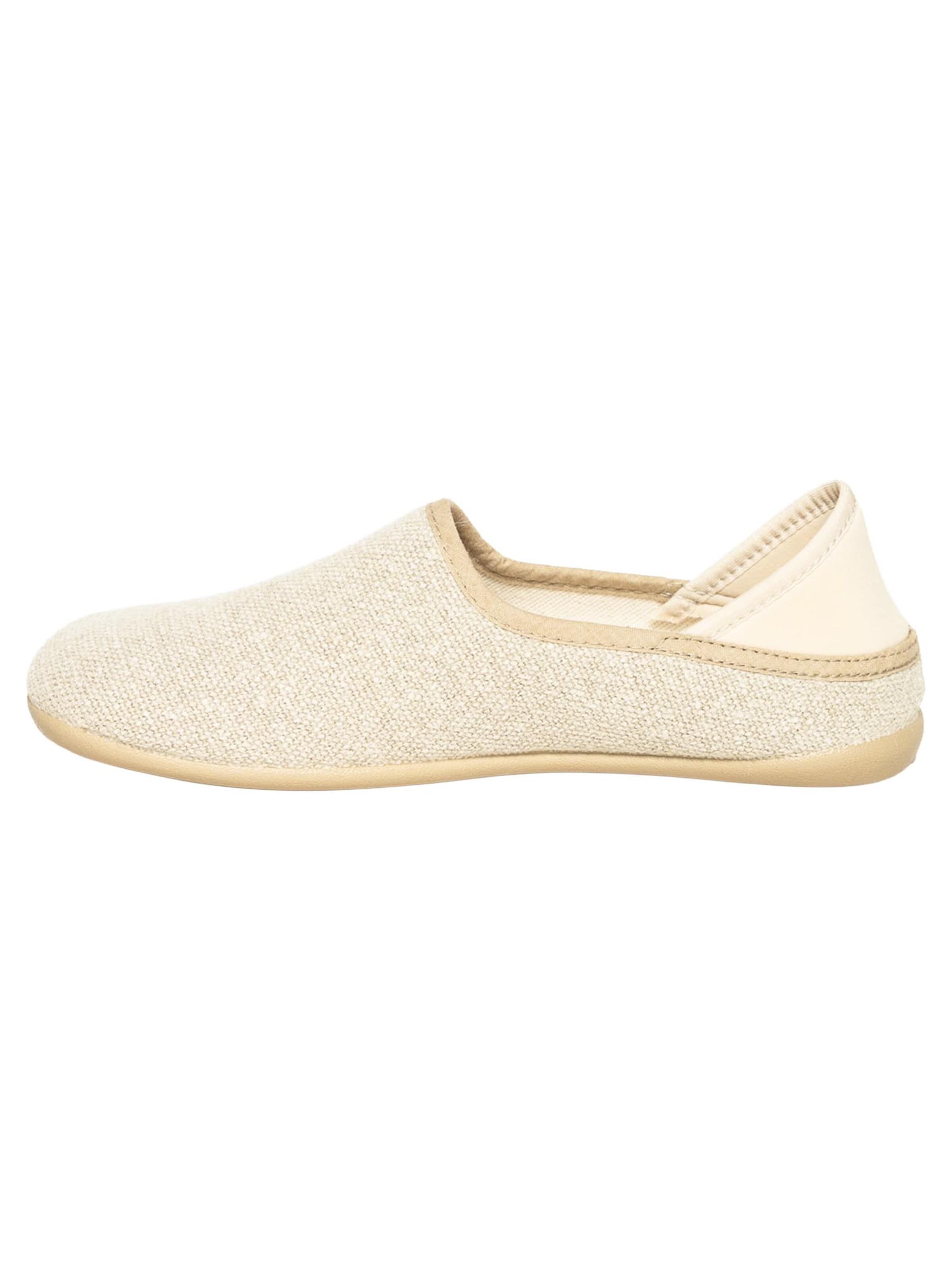 Gottstein Slippers 'Linen Slip-On' in Beige