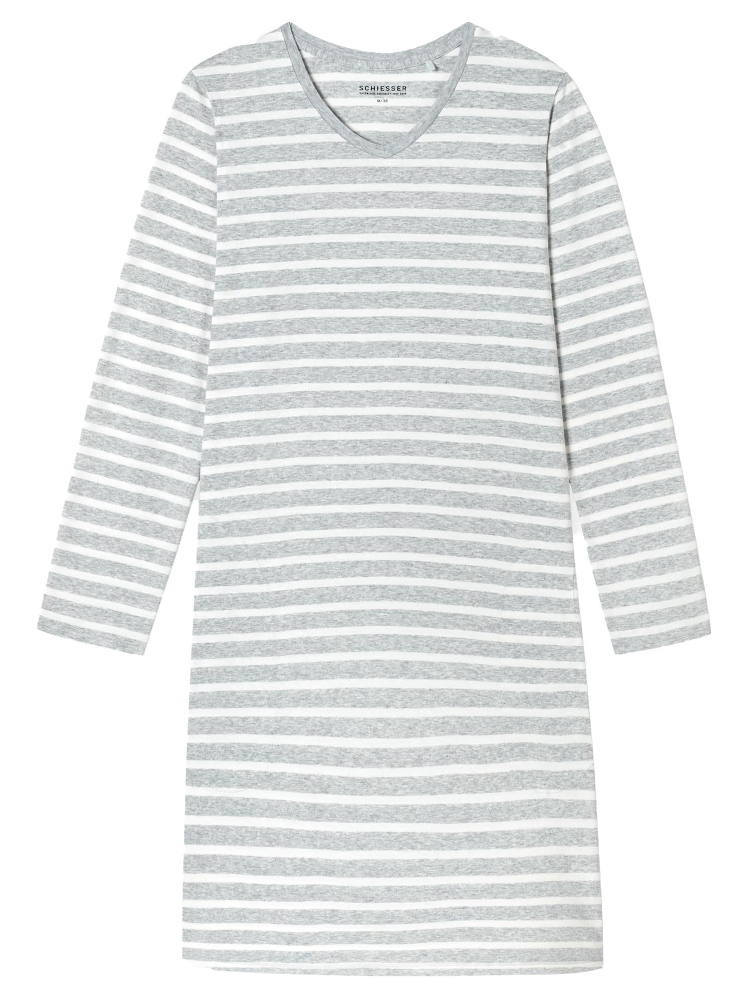 SCHIESSER Nightgown 'Casual Essentials' in Grey: front