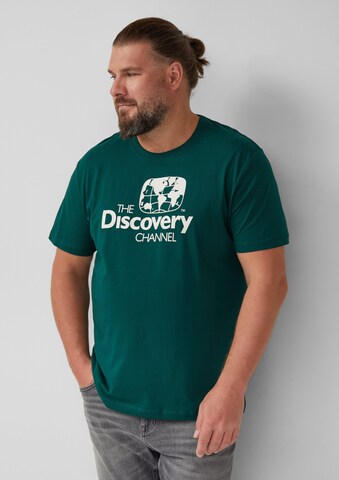 s.Oliver Men Big Sizes Shirt in Green: front