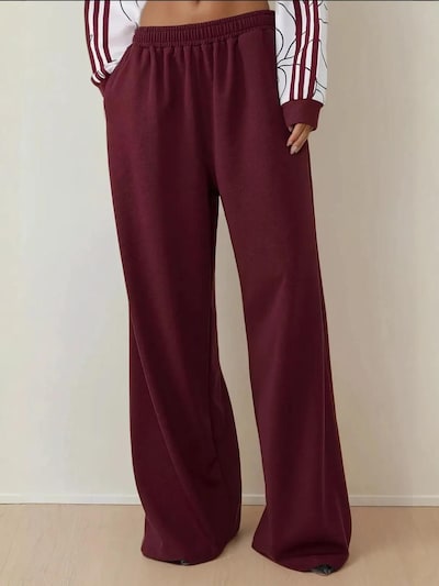 Hiccup Pantalon en bourgogne, Vue avec produit