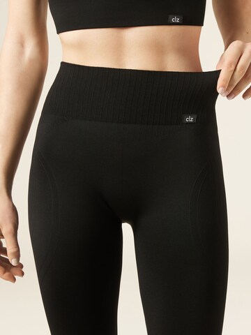 CALZEDONIA Skinny Leggings 'Double Scrunch' in Black