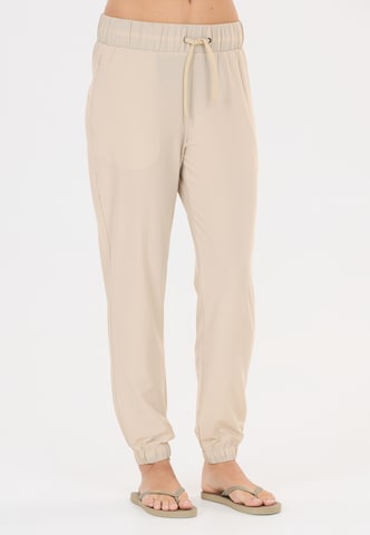 Athlecia Tapered Trainingshose 'Austberg' in Beige: Vorderseite