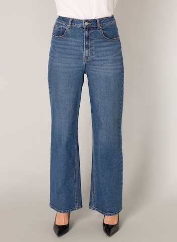 BASE LEVEL Wide Leg Jeans in Blau: Vorderseite