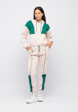 Tom Barron Tracksuit in Beige: front