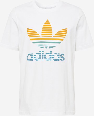 Regular Tricou de la ADIDAS ORIGINALS pe alb: față