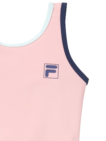 Costume intero 'PRATOLINO logo scoop back swimsuit' di FILA in rosa