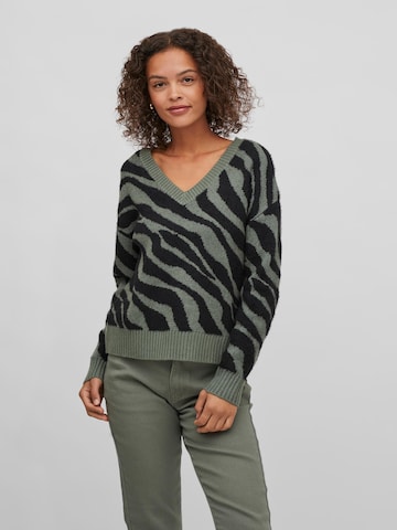 VILA Sweater 'RIL' in Green: front