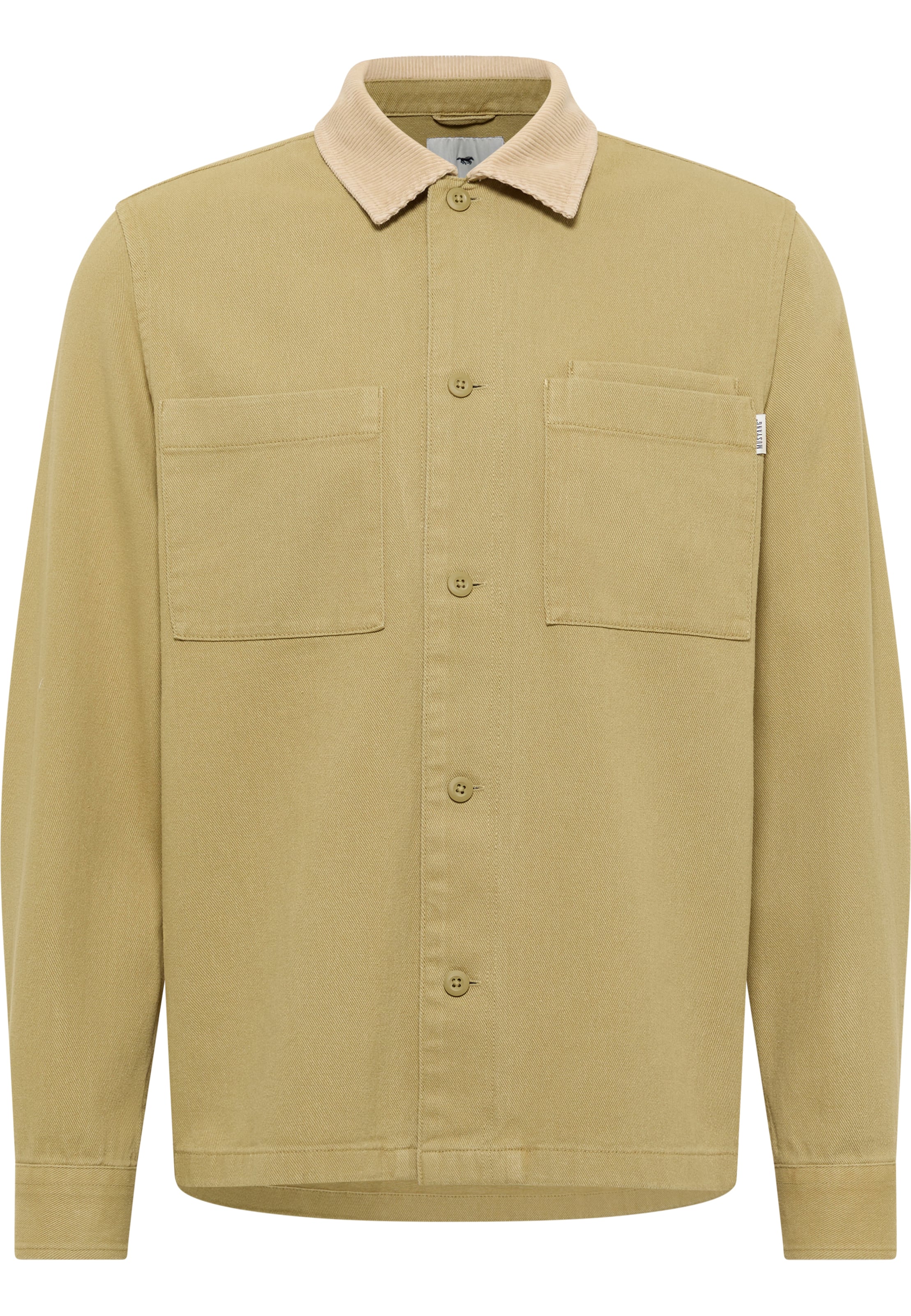 MUSTANG Comfort fit Button Up Shirt 'Dayton' in Green: front